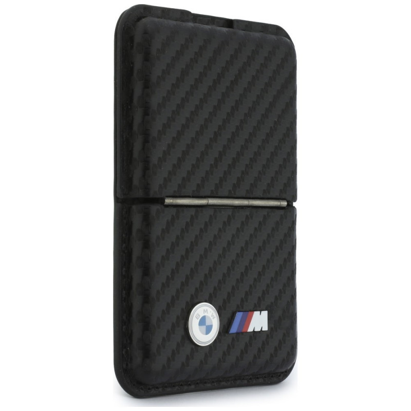 BMW M Carbon Metal Logos MagSafe Wallet, schwarz