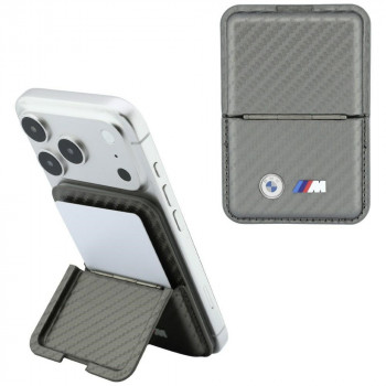 BMW M Carbon Metal Logos MagSafe Wallet, anthrazit