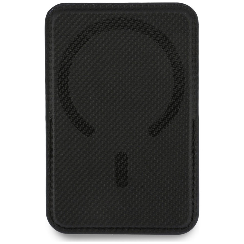 BMW Carbon Metal Logos MagSafe Wallet, schwarz