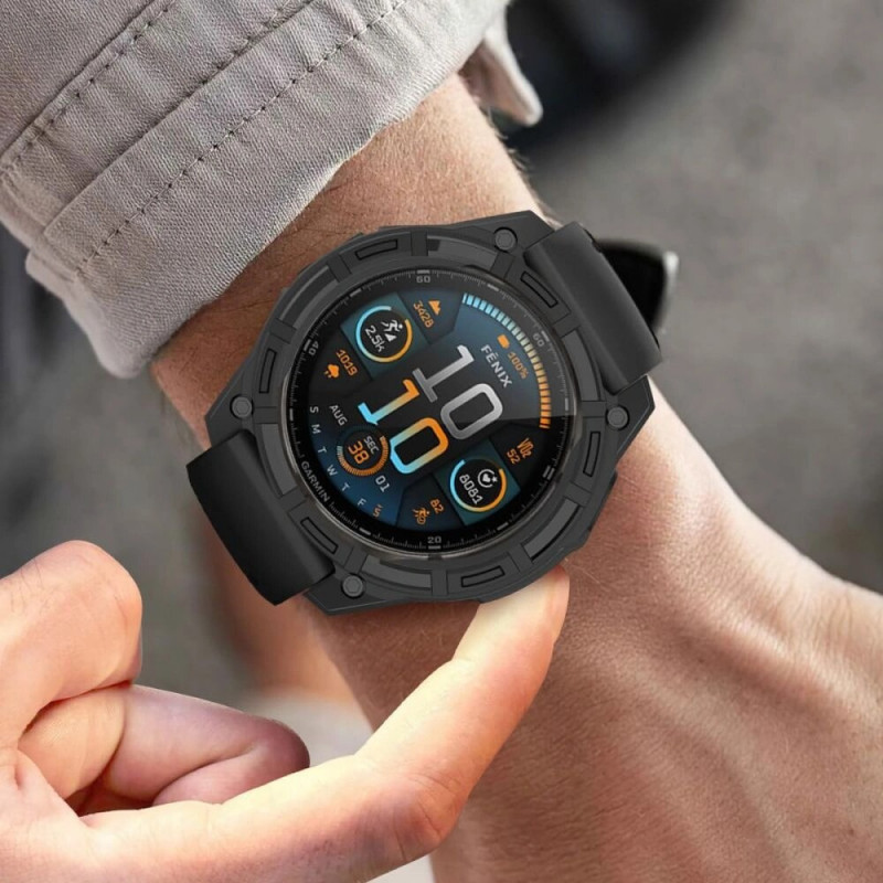 Tech-Protect Defense Air Hülle für Garmin Fenix 7 / 7 Pro, Schwarz