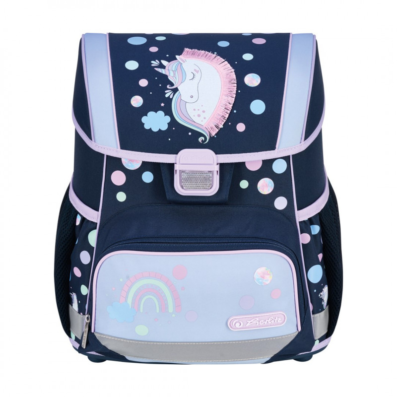 Herlitz Loop Plus Unicorn Dreams Schulranzen-Set, dunkelblau/rosa