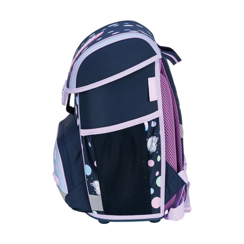 Herlitz Loop Plus Unicorn Dreams Schulranzen-Set, dunkelblau/rosa