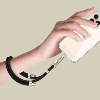 Tech-Protect C4S Rope Wrist Strap, Schwarz/Gold