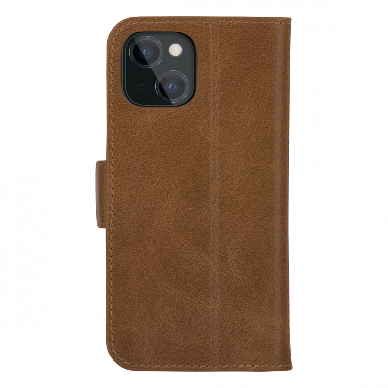 dbramante1928 Copenhagen Slim Flip-Hülle, genarbtes Leder, Tan, für Apple iPhone 13 mini (CS54GT001324)