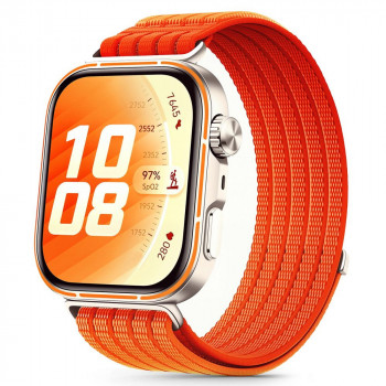 Tech-Protect Nylon Armband für Huawei Watch Fit 3 / 4 / 4 Pro / 5 / 5 Pro, Orange