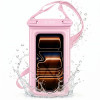 Tech-Protect UWC7 Universelle wasserdichte Schwimmhülle für Smartphones bis 6,9 Zoll, Pink