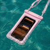 Tech-Protect UWC7 Universelle wasserdichte Schwimmhülle für Smartphones bis 6,9 Zoll, Pink