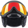 UVEX Wanted Visor Skihelm, 58-61 cm (L), Schwarz