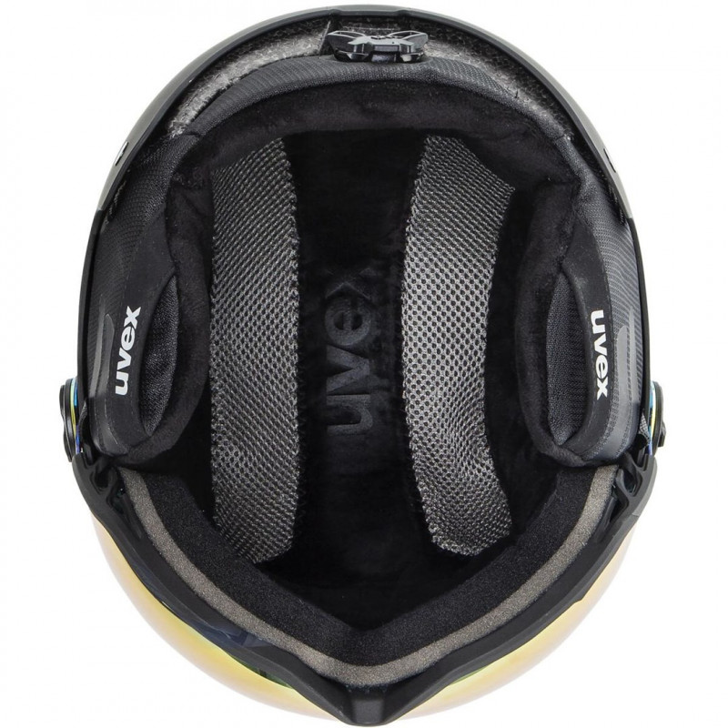 UVEX Wanted Visor Skihelm, 58-61 cm (L), Schwarz