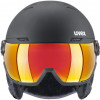 UVEX Wanted Visor Skihelm, 58-61 cm (L), Schwarz
