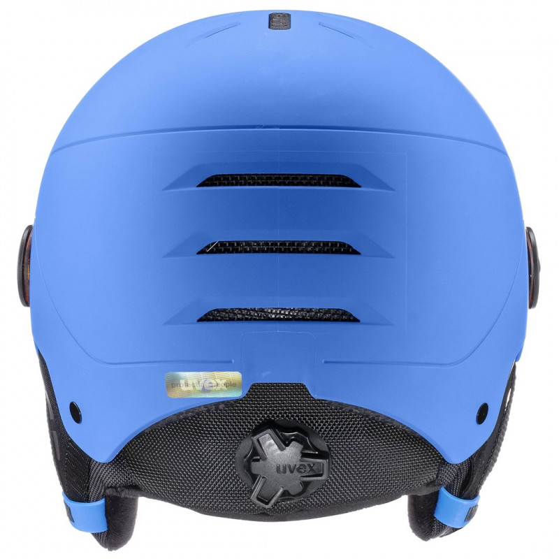 UVEX Rocket jr. Visor Kinder-Skihelm, Blau Matt