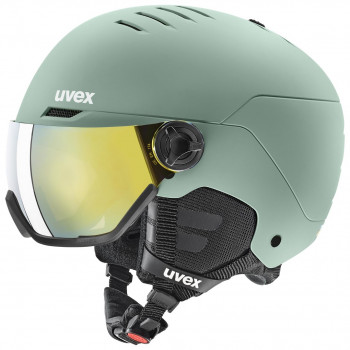 UVEX Wanted Visor Skihelm, 58-61 cm (L), Grün
