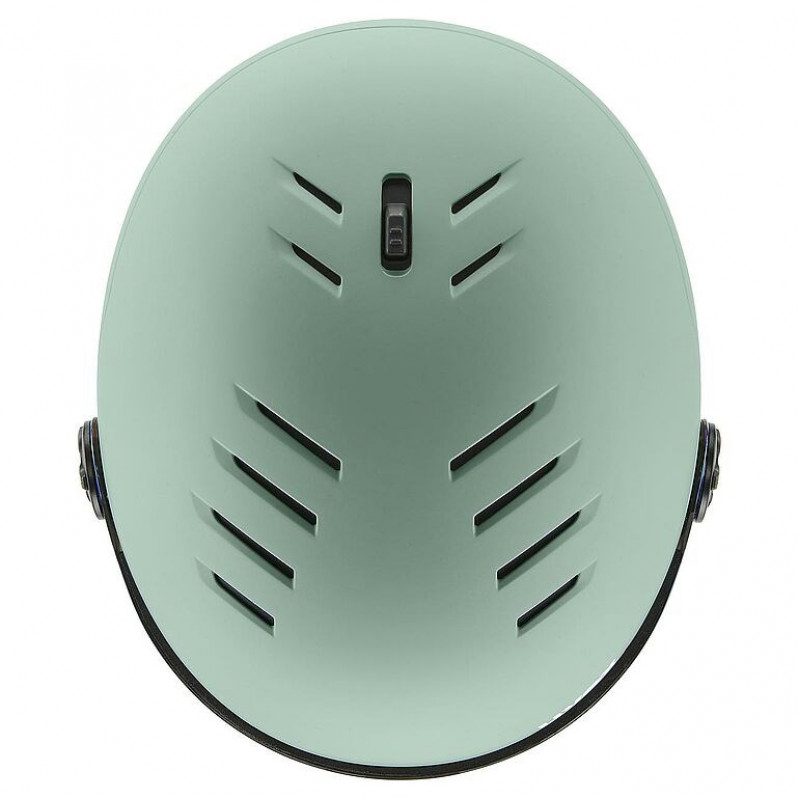 UVEX Wanted Visor Skihelm, 58-61 cm (L), Grün
