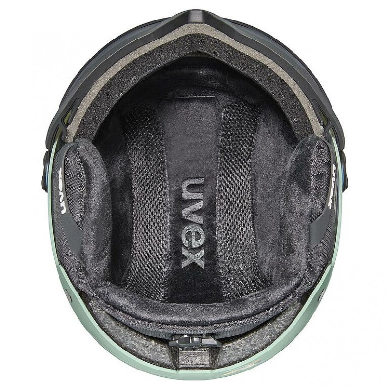 UVEX Wanted Visor Skihelm, 58-61 cm (L), Grün