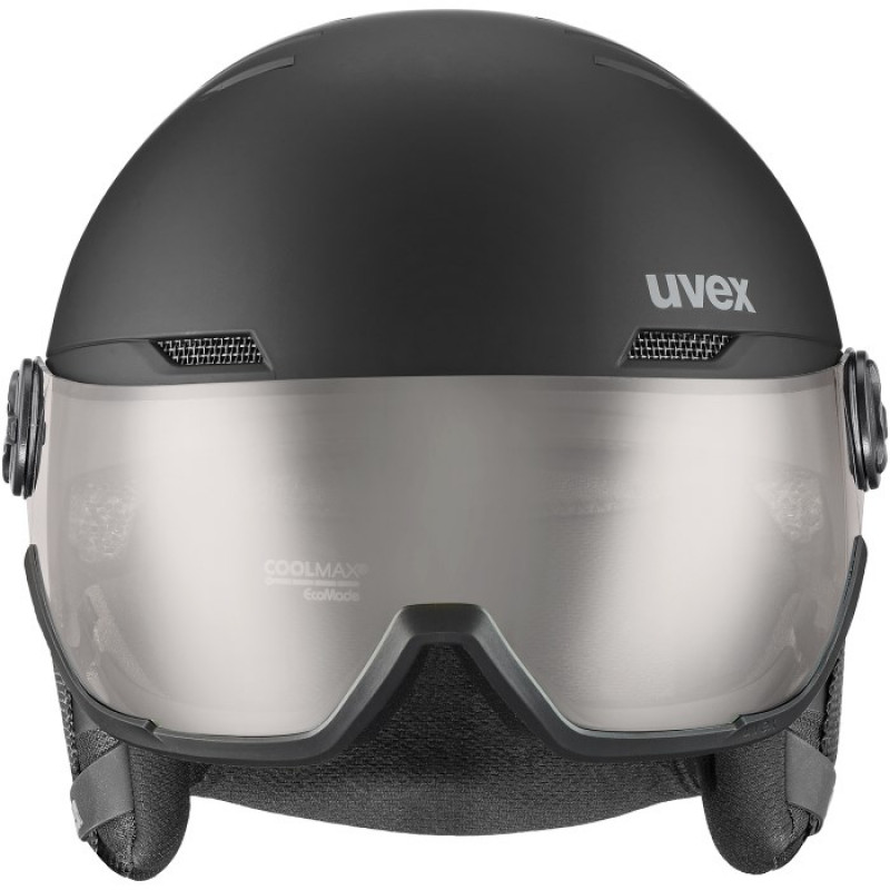 UVEX Wanted Visor pro V Skihelm, Schwarz Matt