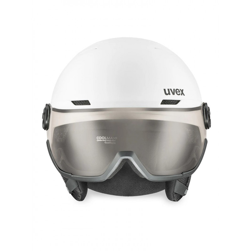 UVEX Wanted Visor pro V Skihelm, Weiß Matt