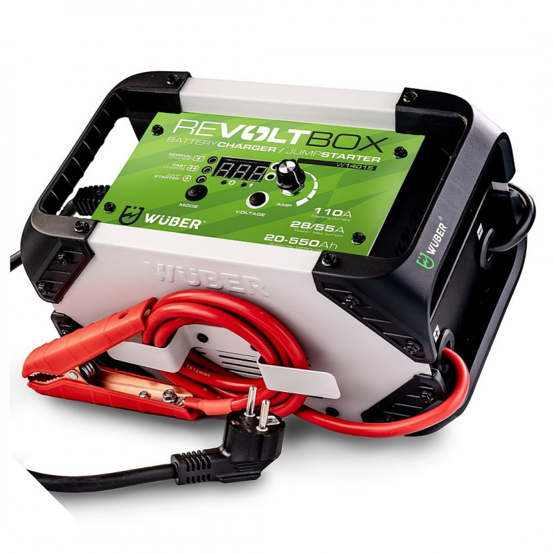 Wuber W14015 Automatisches Autobatterie-Ladegerät mit Starthilfe, 110 A