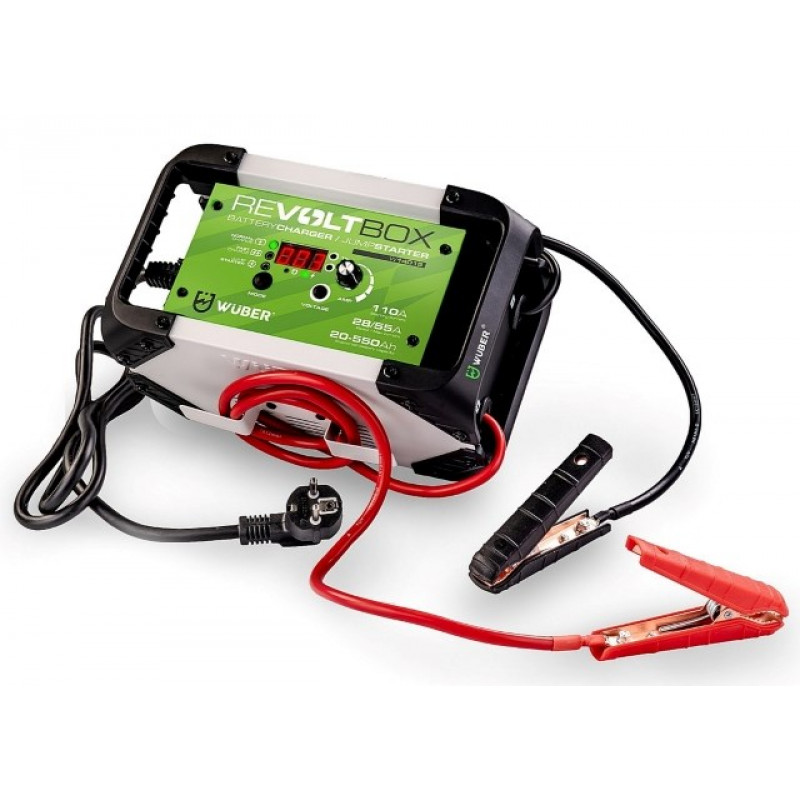 Wuber W14015 Automatisches Autobatterie-Ladegerät mit Starthilfe, 110 A