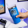 Paladone PP15504AB Astro Bot Reisebecher, 600 ml, Blau