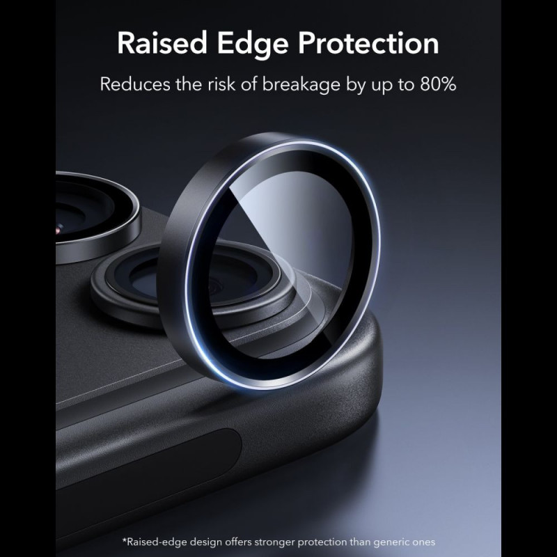 ESR Armorite Kameraschutz für Apple iPhone 18 Pro / 18 Pro Max, Schwarz, 2er-Pack