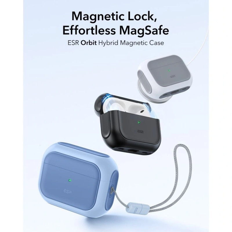 ESR Orbit HaloLock MagSafe Hülle für Apple AirPods Pro 3, Powder Blue