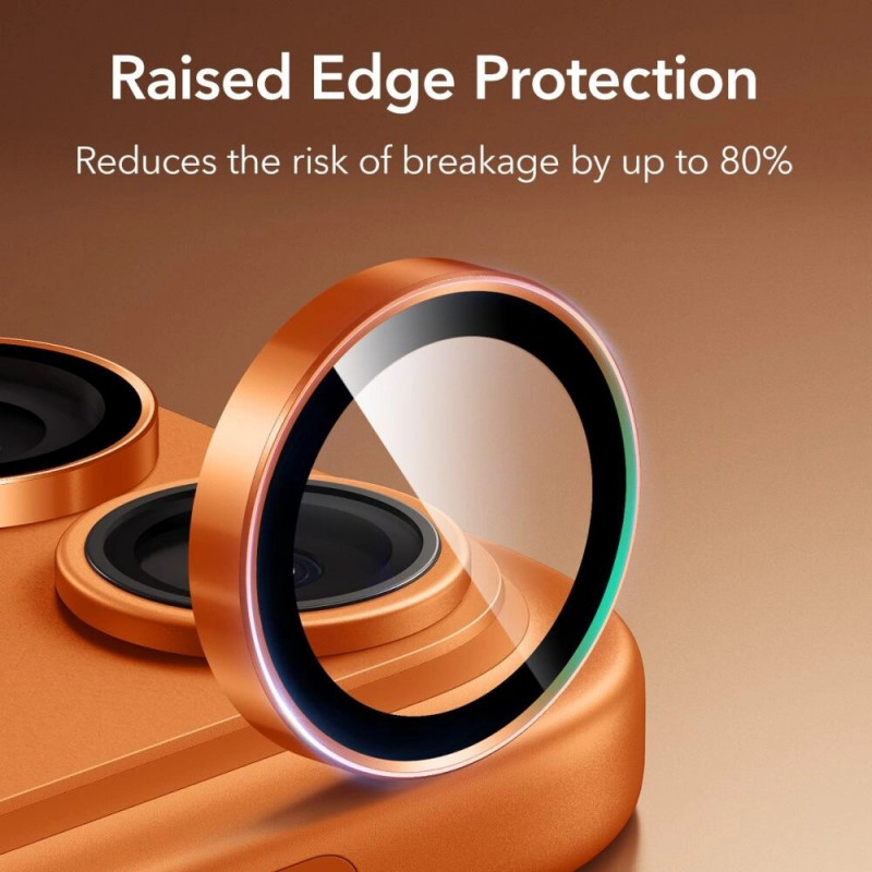 ESR Armorite Kameraschutz für Apple iPhone 14 Pro / Max / 15 Pro / Max / 16 Pro / Max / 17 Pro / Max, Orange