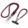 Tech-Protect C10S Rope Umhänge- und Handgelenk-Handy-Lanyard-Set, Burgundy/Titanium