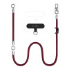 Tech-Protect C10S Rope Umhänge- und Handgelenk-Handy-Lanyard-Set, Burgundy/Titanium
