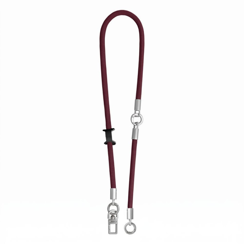 Tech-Protect C10S Rope Umhänge- und Handgelenk-Handy-Lanyard-Set, Burgundy/Titanium
