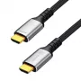 LogiLink CH0121 HDMI-Kabel, A/M auf A/M, 8K/60 Hz, 48 Gbps, Metall, Nylon, schwarz/grau, 1 m