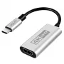 LogiLink CUA0115 USB 3.2 Gen1 Type-C Adapter, C/M auf HDMI-A/F, 4K/60 Hz, Metall, schwarz/silber, 0,15 m