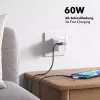 LogiLink CU0473 USB 3.2 Gen1 Type-C Kabel, A/M 90° auf C/M 90°, 5 Gbps, 60 W, Metall, silber/schwarz, 2 m