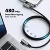 LogiLink CU0463 USB 2.0 Type-C Kabel, C/M 90° auf C/M 90°, 480 Mbps, 100 W, Metall, silber/schwarz, 3 m