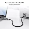 Logilink CU0107 USB-2.0-Kabel, USB-A/M auf USB-B/M, 480 Mbps, Nylon, Metall, schwarz/silber, 2 m