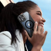ESR Classic Hybrid Kickstand HaloLock MagSafe Hülle mit gehärtetem Glas für Apple iPhone 16 Plus, Clear/Black