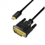 Logilink UA0474 USB 3.2 Gen1 Type-C Kabel, C/M auf DVI-D/M, 1080p/60 Hz, schwarz, 3 m