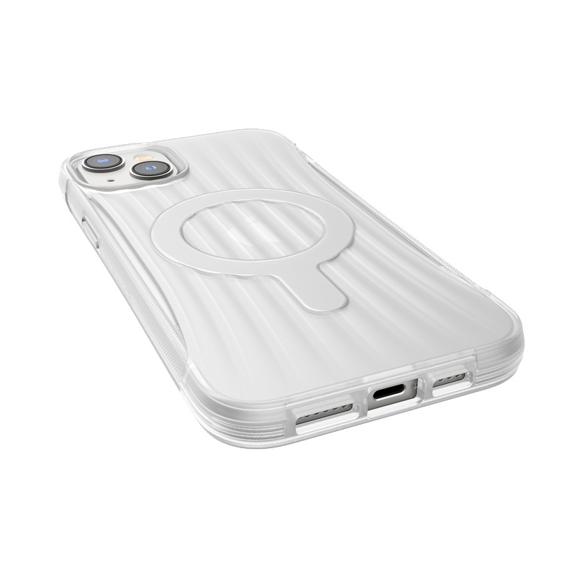 X-Doria Raptic Clutch MagSafe Hülle für Apple iPhone 14 Plus / 15 Plus, transparent