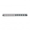 EFB Elektronik SB-FP-6SC-S-OM4 LWL-Frontplatte für Rackmontage, 1U, grau, Metall, 432 mm