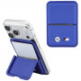 BMW M Carbon Metal Logos MagSafe Wallet, blau