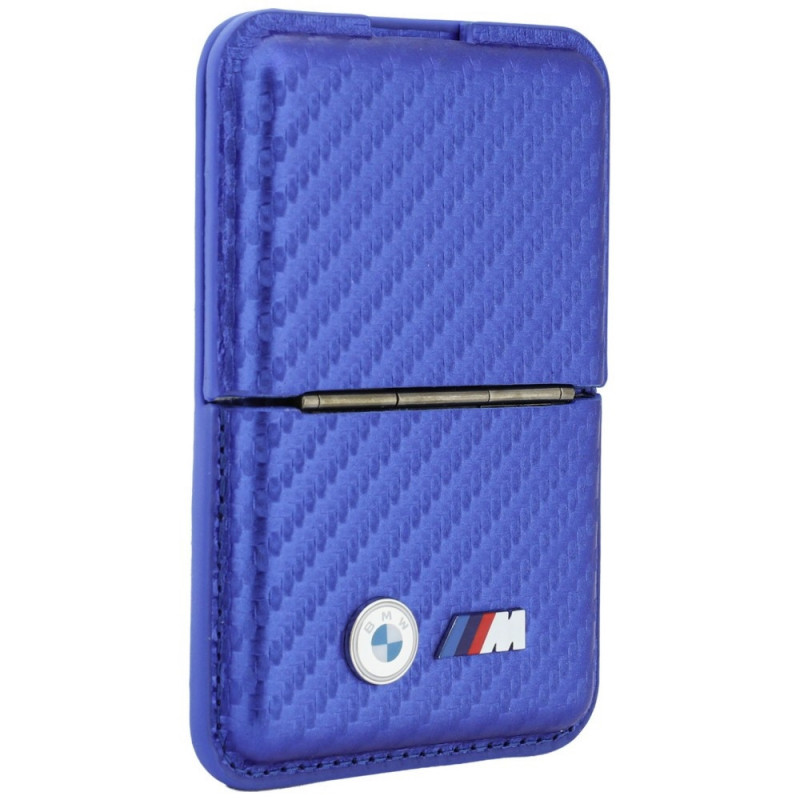 BMW M Carbon Metal Logos MagSafe Wallet, blau