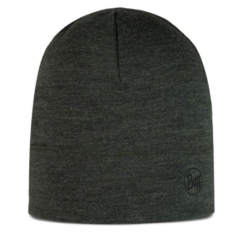Buff Merino Midweight Beanie, Solid Bark