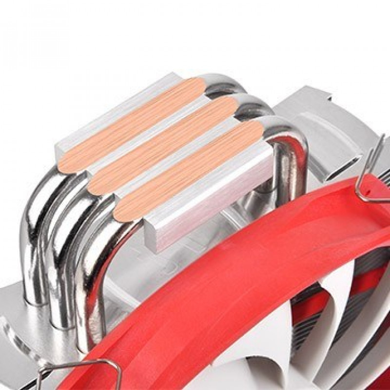 Thermaltake NiC L32 CPU-Kühler, 140 mm PWM-Lüfter, Aluminium und Kupfer, Rot, Weiß