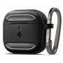 Spigen Rugged Armor Hülle für Apple AirPods 4, Mattschwarz