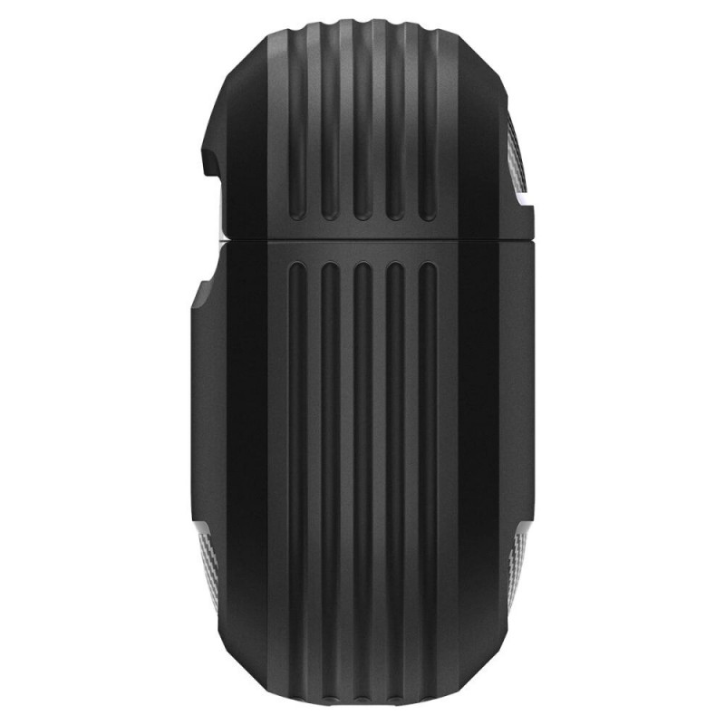 Spigen Rugged Armor Hülle für Apple AirPods 4, Mattschwarz