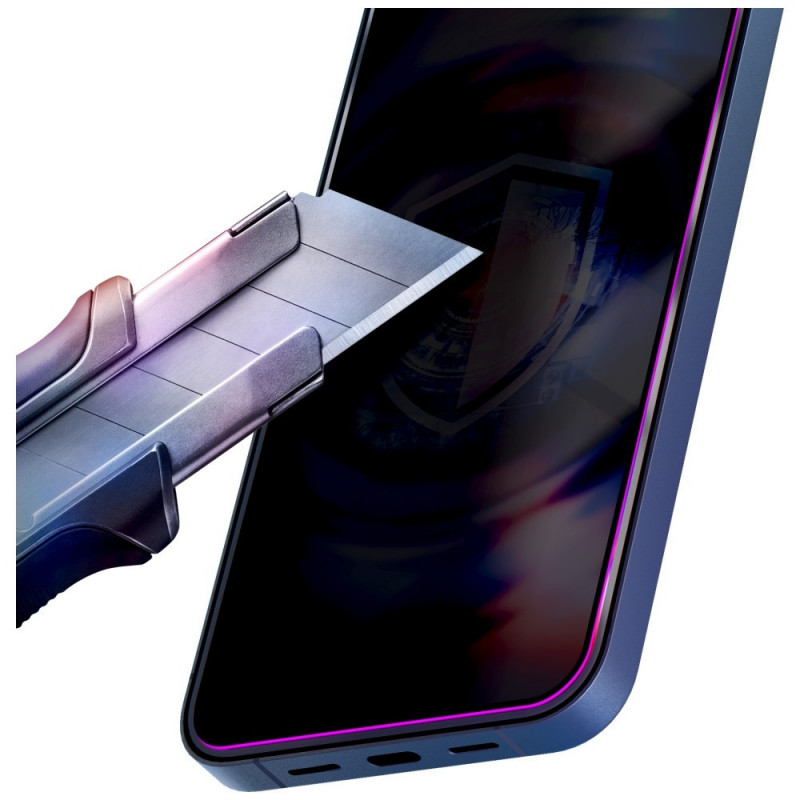 3MK HardGlass Max Privacy Sichtschutz-Panzerglas mit Applikator für Samsung Galaxy S25 Edge, schwarz
