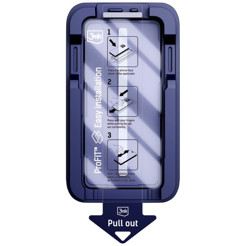 3MK HardGlass Max Panzerglas mit Applikator für Apple iPhone 13 / 13 Pro / 14 / 16e / 17e, schwarz