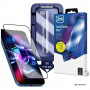 3MK HardGlass Max gehärtetes Glas mit Applikator für Apple iPhone 15 / 16, schwarz
