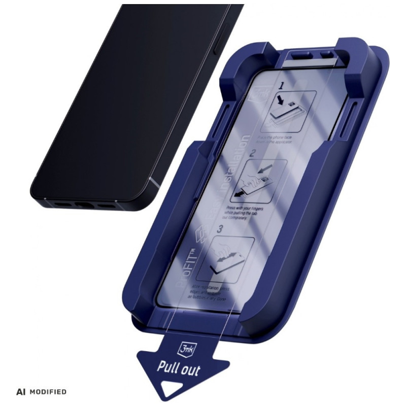 3MK HardGlass Max Privacy gehärtetes Glas mit Applikator für Google Pixel 10A, schwarz