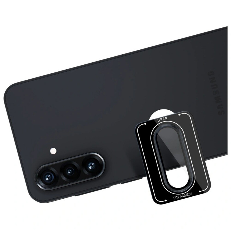 3MK Lens Protection Pro Kameraobjektivglas für Samsung Galaxy A36 / A56 5G, schwarz