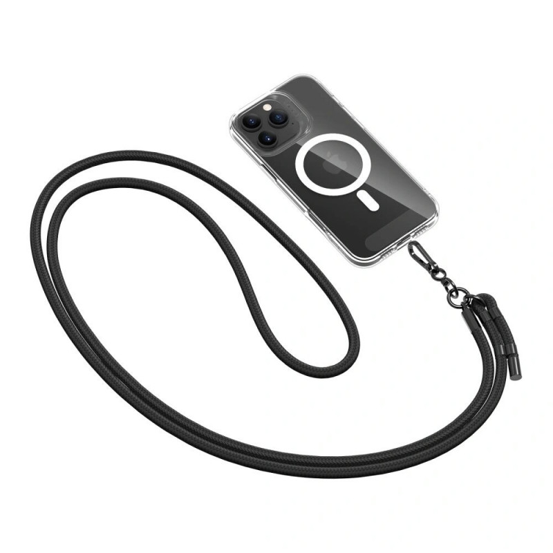 Tech-Protect C1S Rope Crossbody Strap, Schwarz/Schwarz